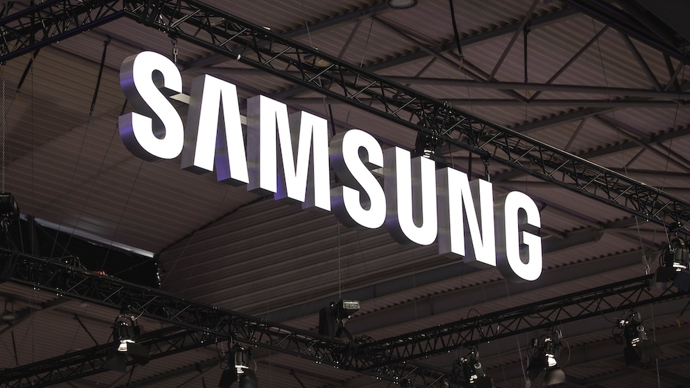 Samsung-Schriftzug auf einem Event