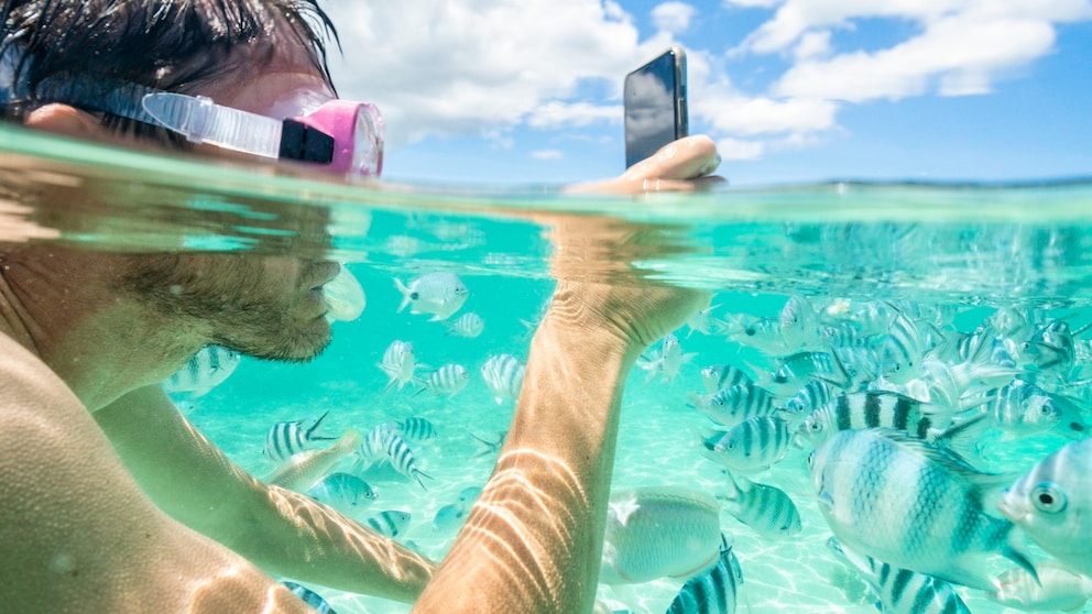 Moderne Smartphones können auch unter Wasser Fotos machen – man muss aber ein paar Dinge beachten