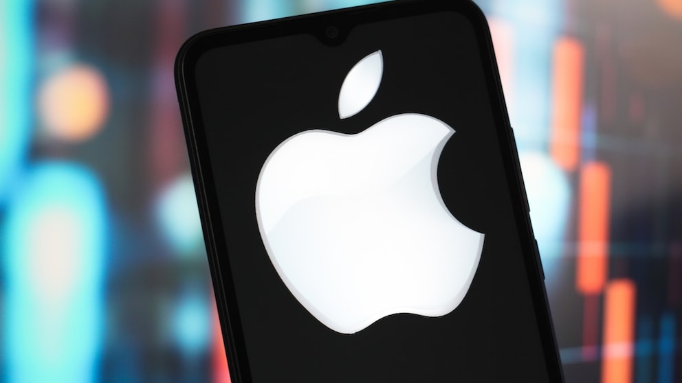 Apple Logo auf einem Smartphone