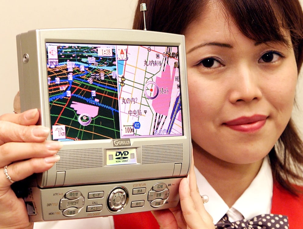 Sanyo built DVD-based car navigation systems in the early 2000s – here the Gorilla NV-DVD3