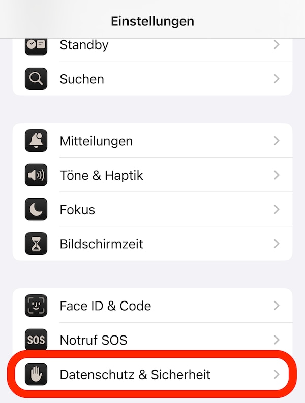 Wichtige Orte auf iPhone