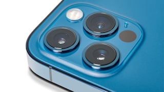 iPhone in Blau mit Kamera