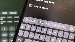 Keine App nötig: auf dem iPhone ist ein Taschenrechner direkt in das System integriert