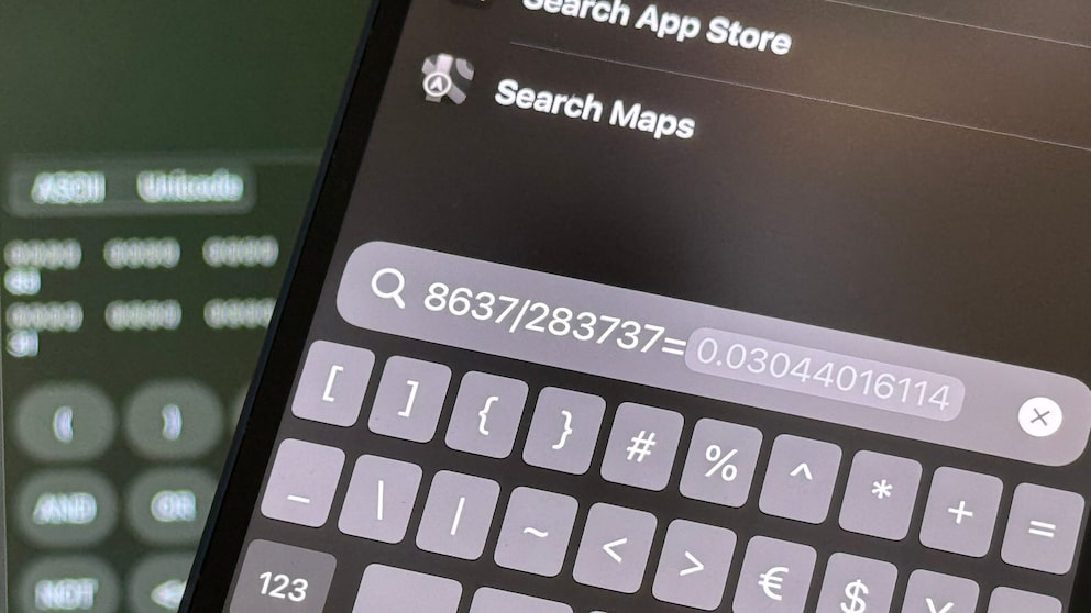 Keine App nötig: auf dem iPhone ist ein Taschenrechner direkt in das System integriert