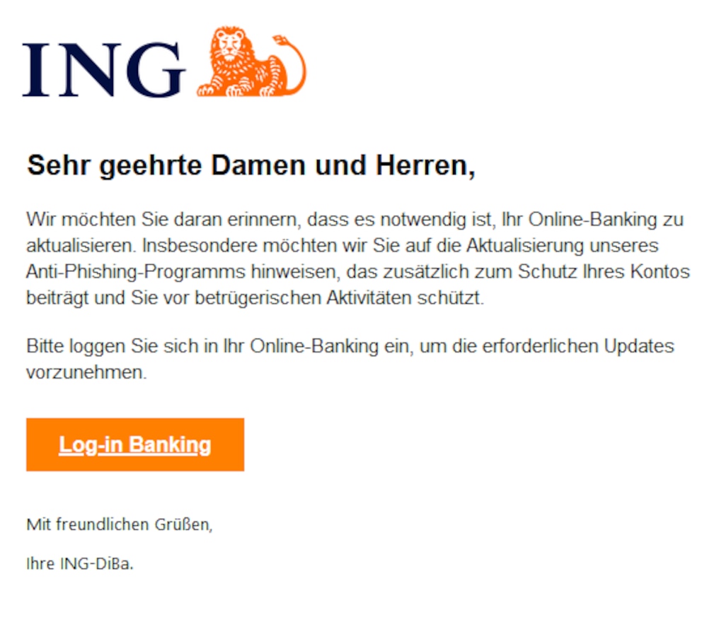 E-Mail der ING