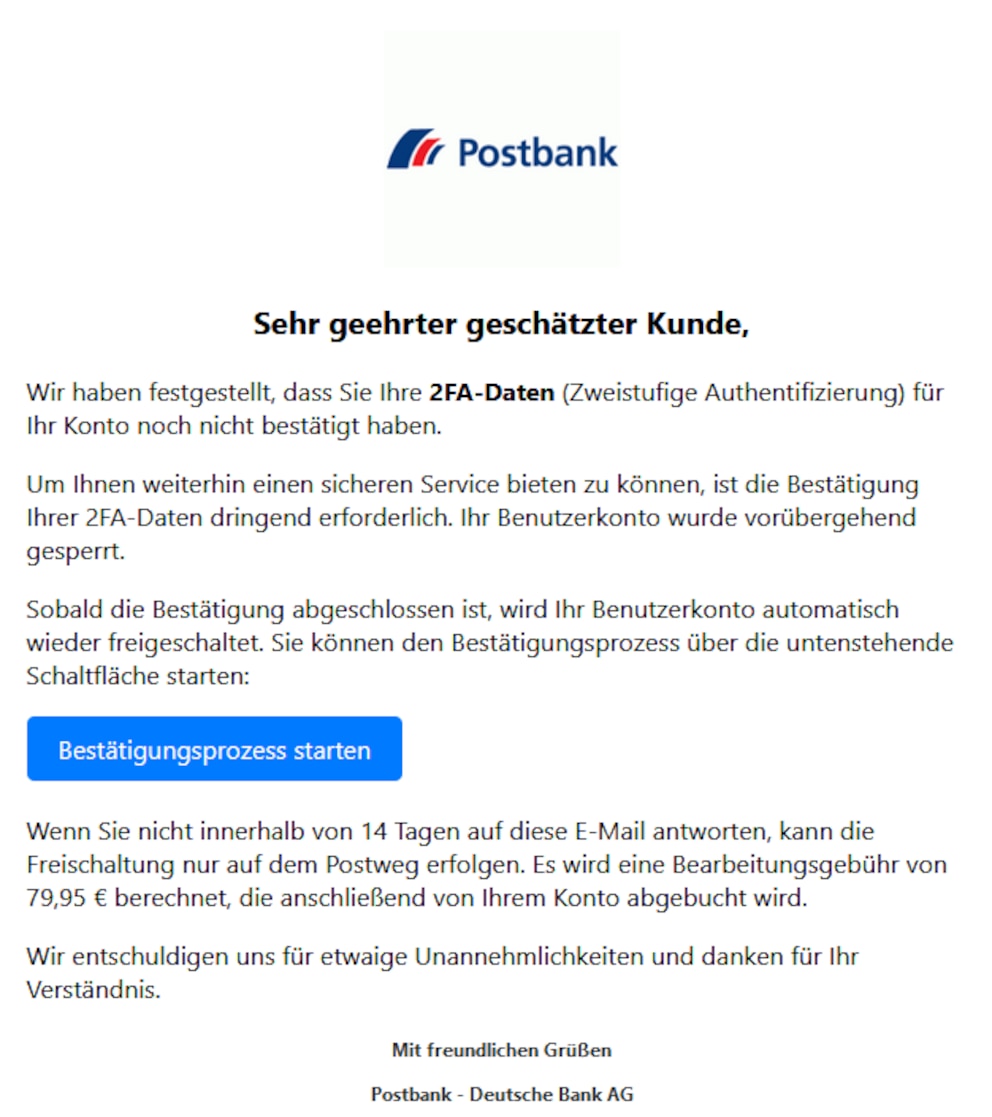 Postbank-Mail