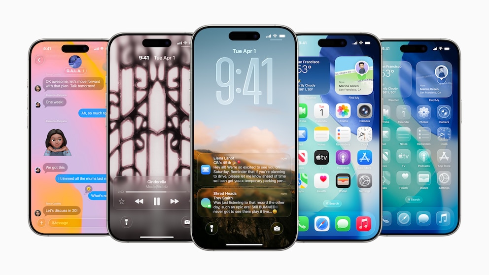 Apples funkelnde neue Design-Sprache Liquid Glass zieht sich bereits durch weite Teile der iOS 26 Beta