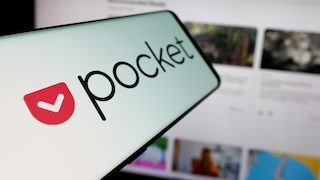Pocket Logo auf einem Smartphone