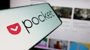 Pocket Logo auf einem Smartphone