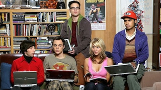 Simon Helberg, Jim Parsons, Johnny Galecki, Kaley Cuoco und Kunal Nayyar in „The Big Bang Theory“
