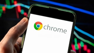 Google Chrome Logo auf einem Smartphone