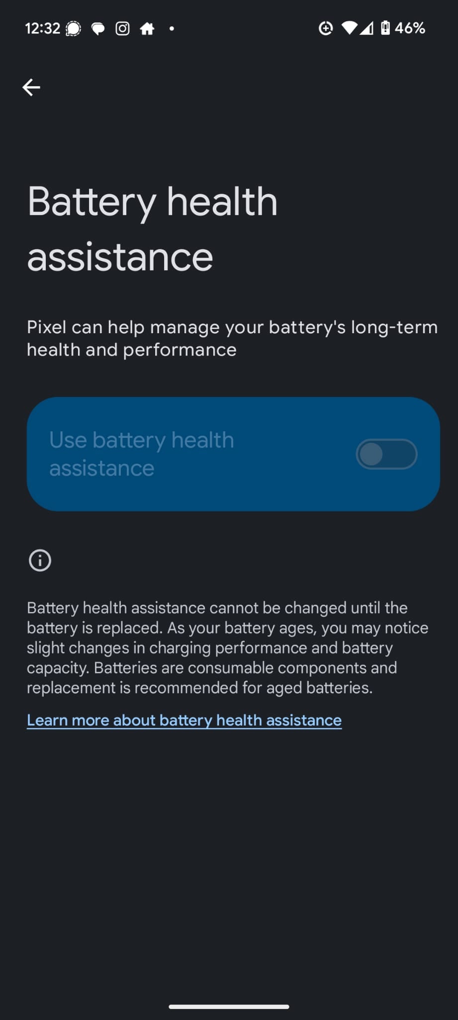 The mandatory update for Pixel 6a and newer includes a new battery management tool