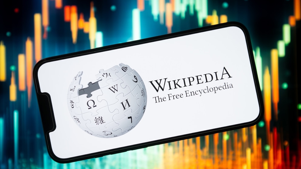 Wikipedia-Homepage auf einem Smartphone
