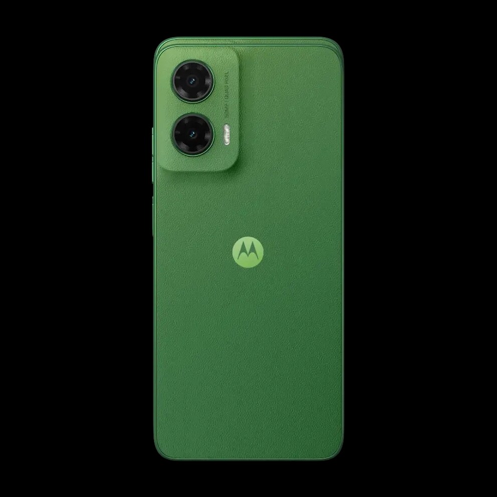 The back of the Moto G35 features a main and an ultra-wide-angle camera