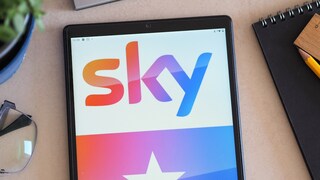 Sky-Logo auf einem Smartphone