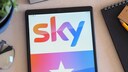 Sky-Logo auf einem Smartphone
