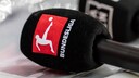 Bundesliga-Logo auf einem Mikrofon