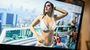 Szene aus "GTA 6" auf einem Monitor