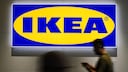 Ikea-Schild an einer Wand