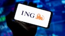 Logo der ING auf einem Smartphone