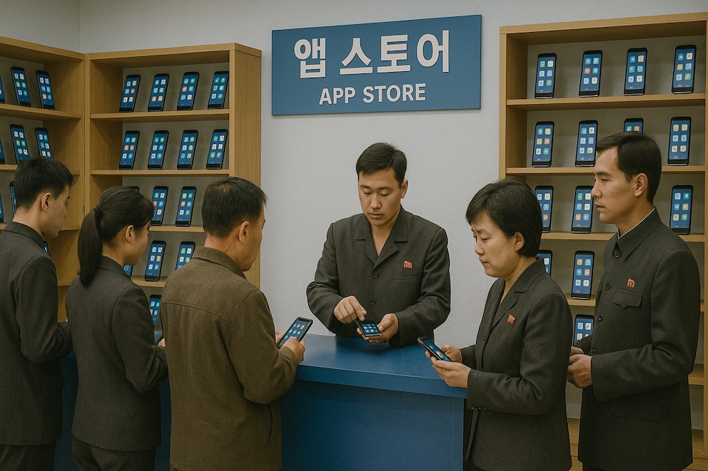 Independent downloading not allowed: To get a new app, one must visit one of the stores scattered throughout North Korea.