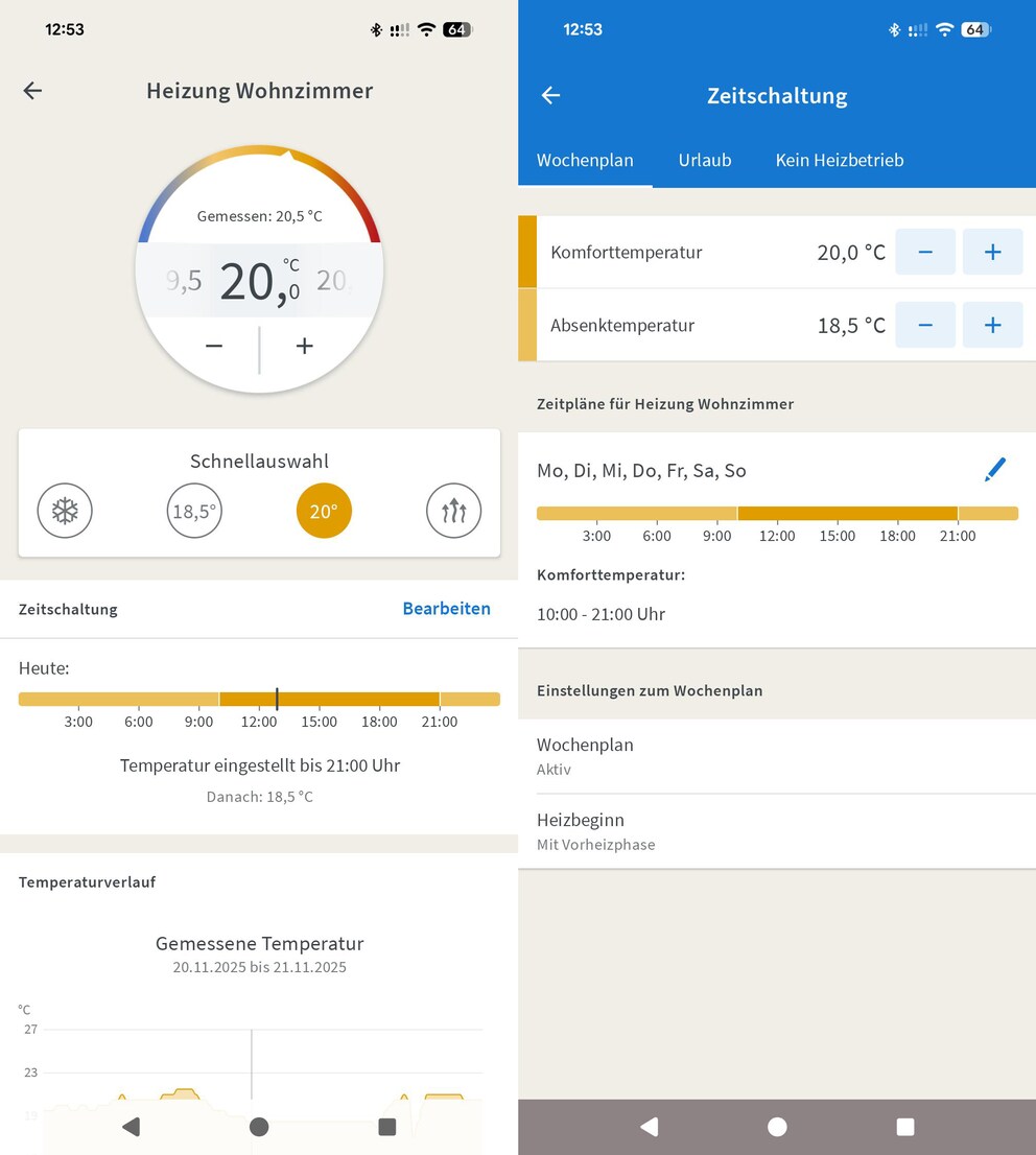 Fritz!App Smart Home with expanded control functions