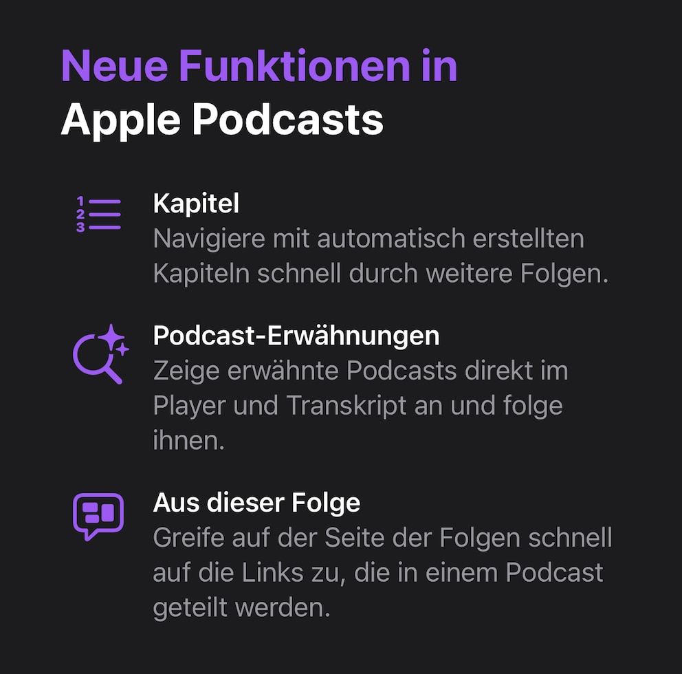 Die Podcast-App bekommt praktische neue Funktionen