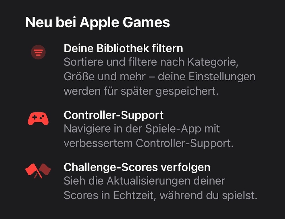 Die Spiele-App kommt mit neuen Funktionen