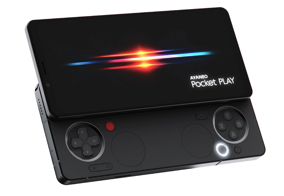 Das Ayaneo Pocket Play &uuml;bernimmt das Gamepad-Konzept vom Xperia Play &ndash; samt Touchfl&auml;chen anstelle von Joysticks.