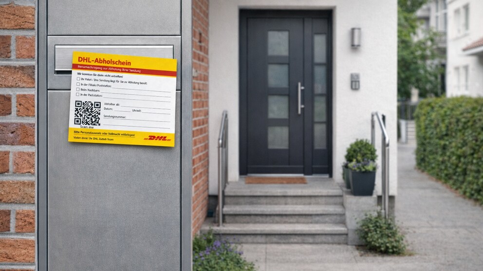 Derzeit landen gefälschte DHL-Abholscheine mit QR-Code in deutschen Briefkästen