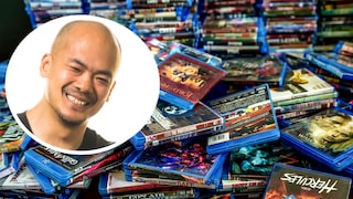 TECHBOOK-Redakteur Woon-Mo Sung und viele Blu-rays