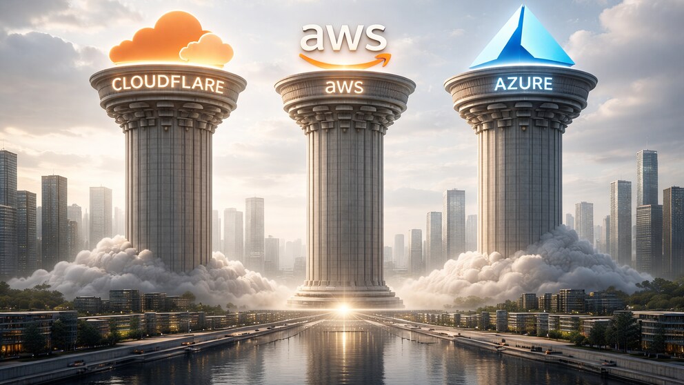 Ein Großteil des Internets stützt sich auf drei Cloud-Anbieter