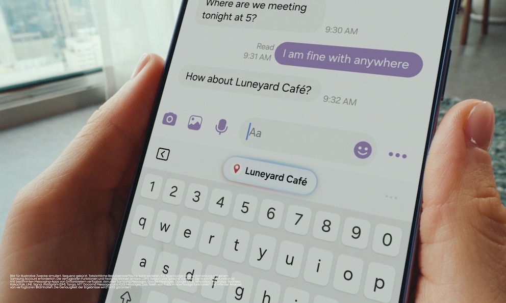 Mit Now Nudge kann das Samsung Galaxy S26 Ultra relevante Inhalte auf dem Display erkennen und passende Anstöße für Ihre nächsten Schritte liefern