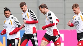 Die deutsche Nationalmannschaft beim Training