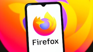 Smartphone mit Firefox Logo
