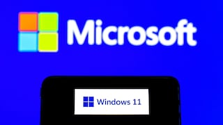 Smartphone mit Windows 11 logo