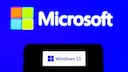 Smartphone mit Windows 11 logo