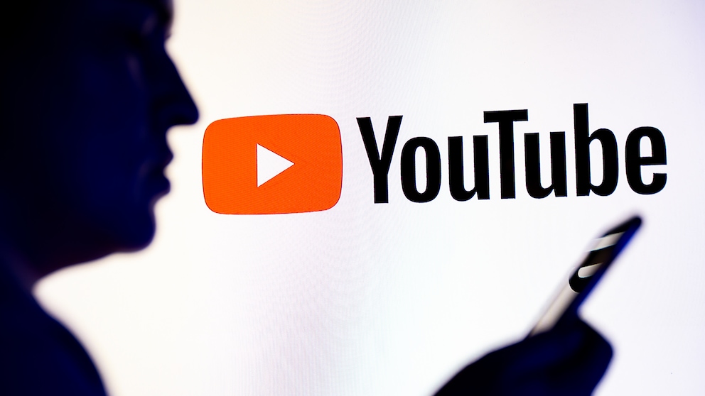 YouTube Logo mit Schatten
