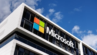 Microsoft-Logo an Gebäude