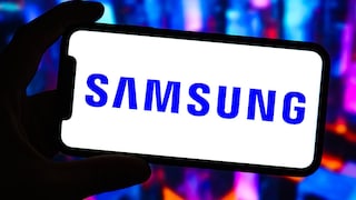 Smartphone mit Samsung Logo