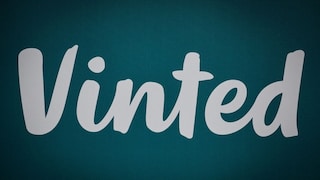 Vinted Logo weiß auf blau