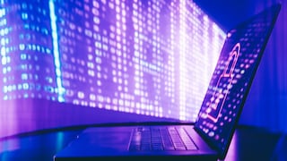 Computer mit bunten Codes