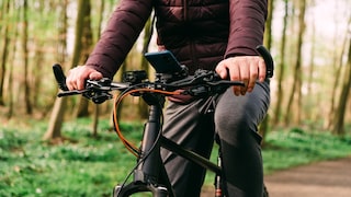 Nahaufnahme eines Fahrradfahrers