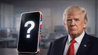 Trump neben einem Smartphone