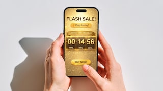 Eine Shopping-Countdown-Uhr