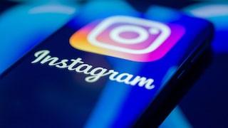 Smartphone mit Instagram-Logo