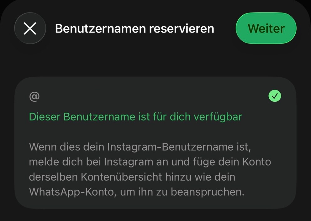 Reserve WhatsApp Username Step 4