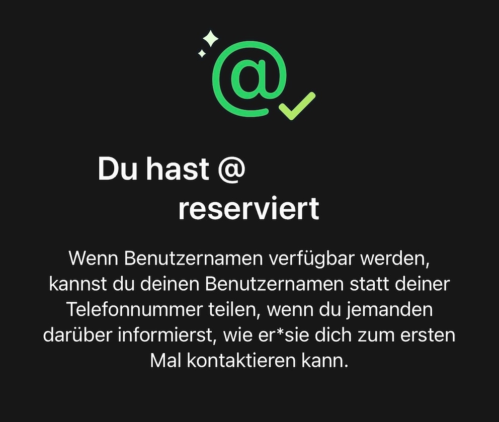 WhatsApp-Benutzername reservieren Schritt 6