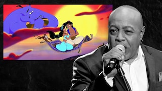 Montage aus Disneys Aladdin von 1992 und Sänger Peabo Bryson