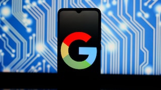 Smartphone mit Google-Logo